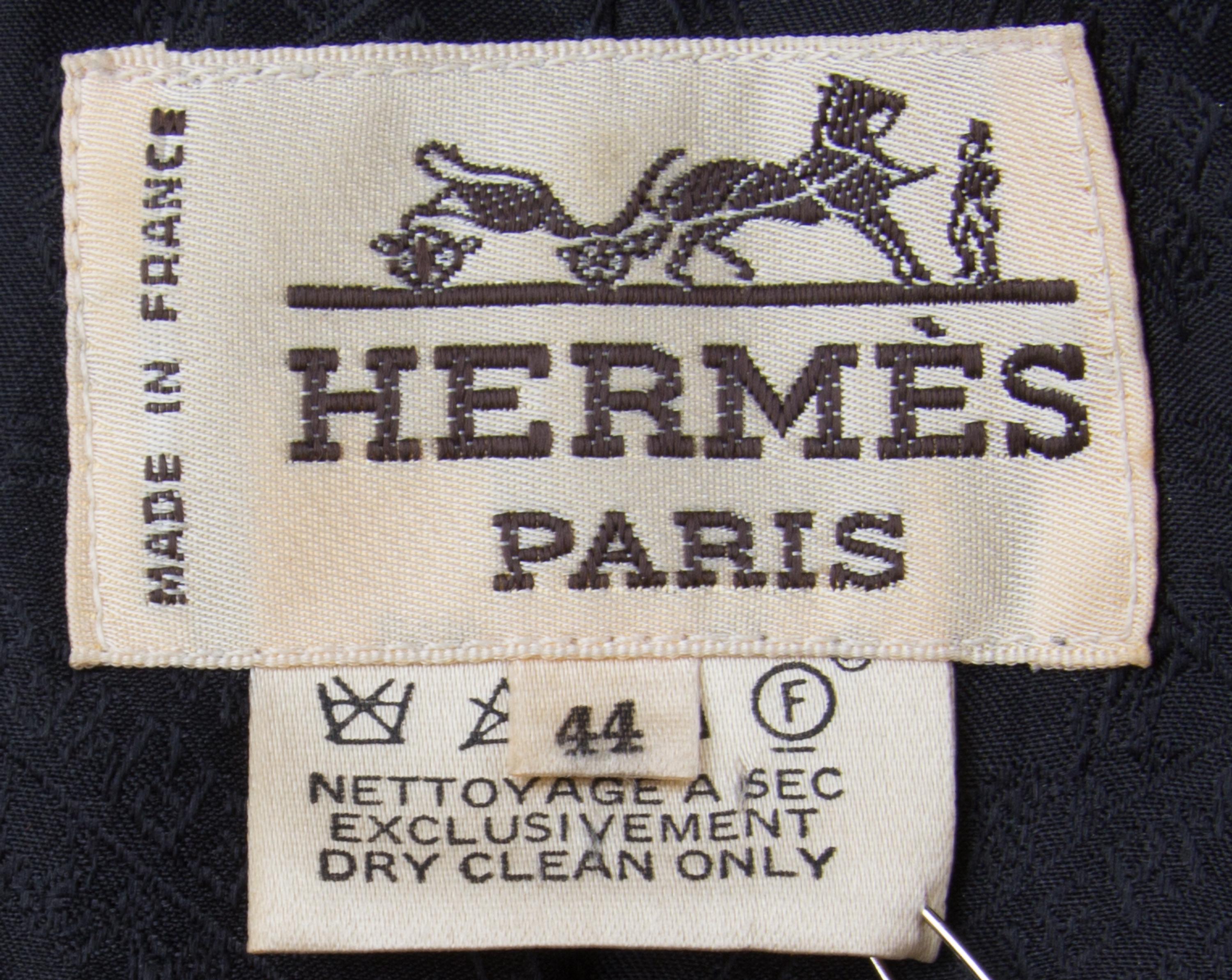 An Hermes Reversible Black Jacket Ensemble,