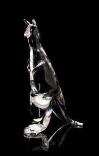 A Steuben Glass Sculpture, Height 10 1/4 inches.