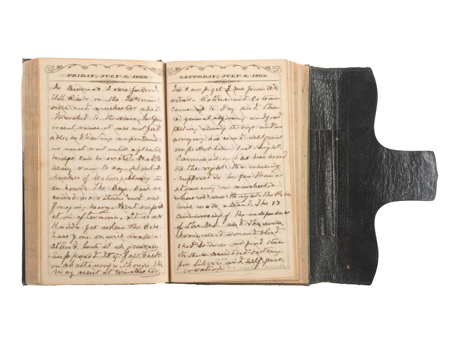 [CIVIL WAR]. Diary of Jesse B. Connelly, 31st Indiana Regiment, including description of the Second Battle of Murfreesboro (or Battle of Stones River).
