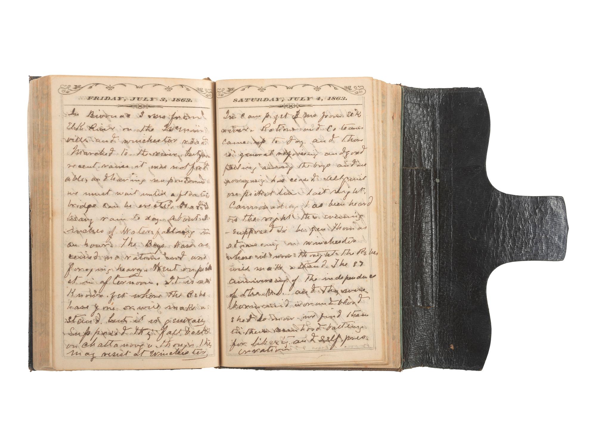 [CIVIL WAR]. Diary of Jesse B. Connelly, 31st Indiana Regiment, including description of the Second Battle of Murfreesboro (or Battle of Stones River).