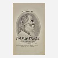 [Literature] Whitman, Walt Complete Poems & Prose of Walt Whitman 1855...1888. Authenticated & Personal Book (handled by W.W.)...Portraits from Life...Autograph