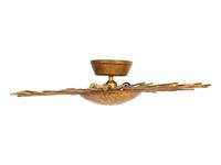 A Gilt Metal Sunburst Ceiling Fixture