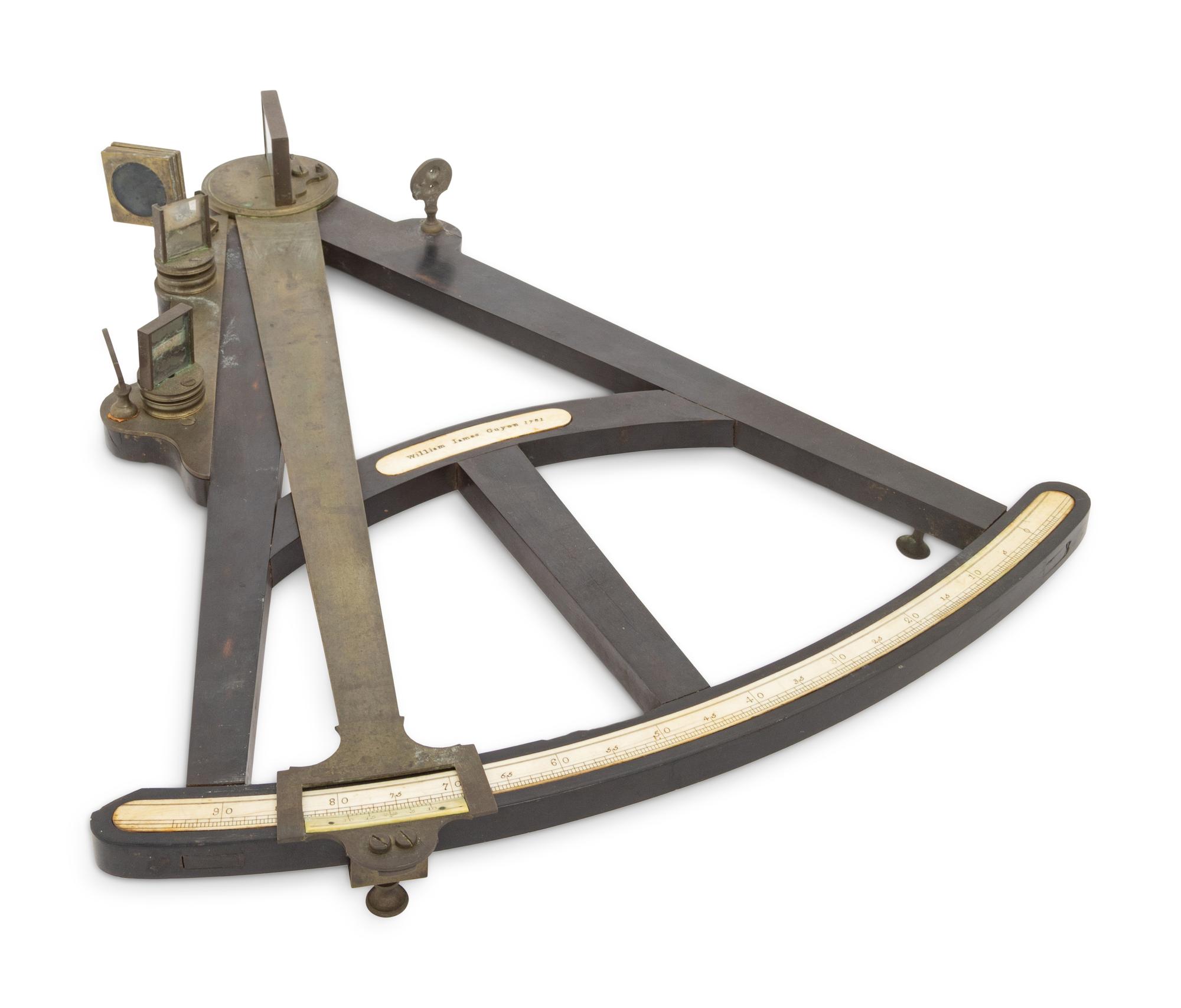 A George III Ebony and Bronze Mounted Octant