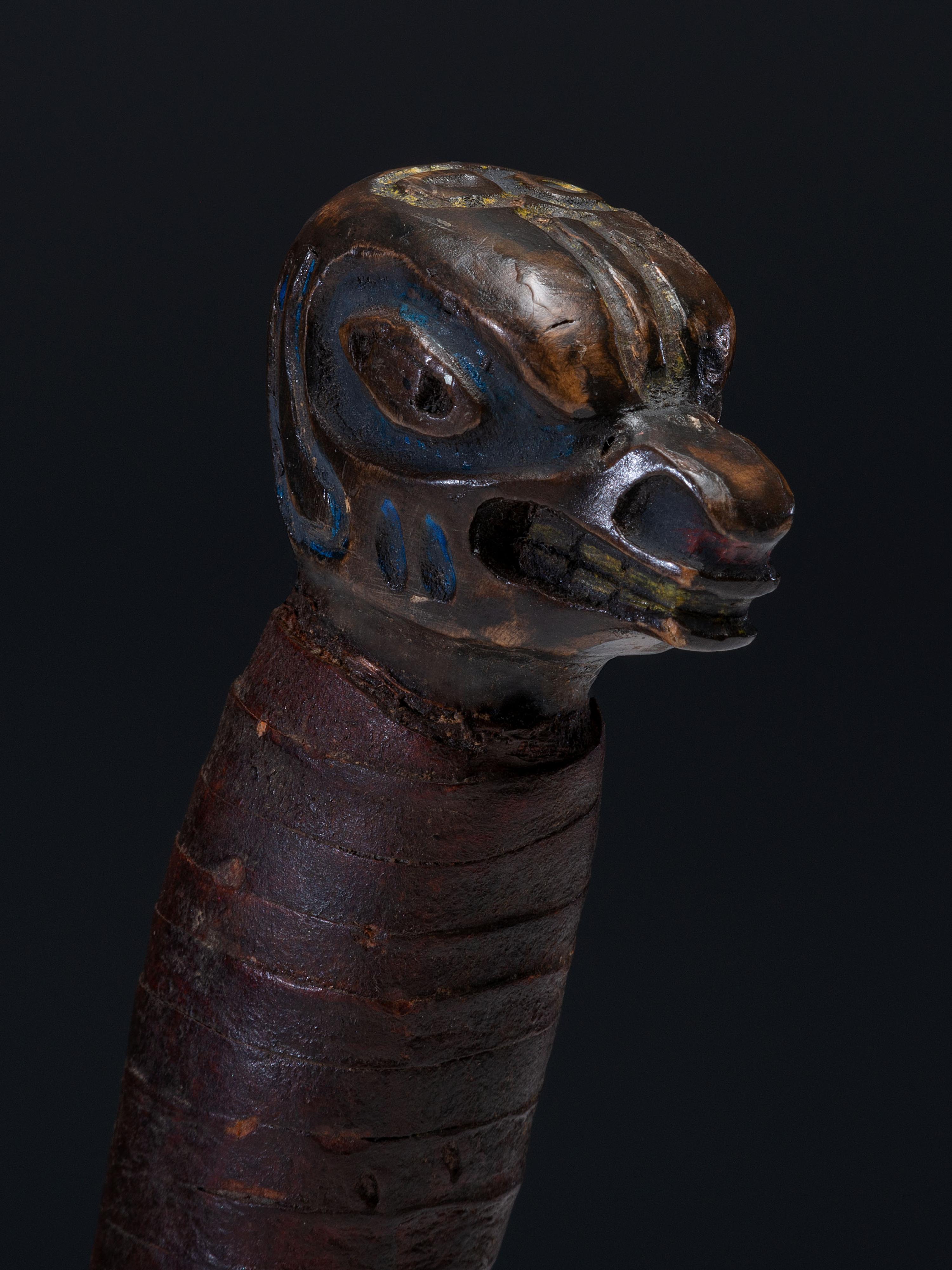 Northwest Coast Carved and Painted Dagger