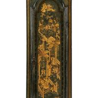 A George III Green and Gilt-Japanned Longcase Clock