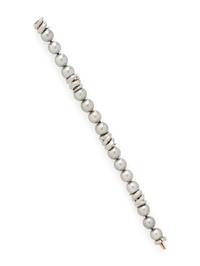 BOODLES, GREY CULTURED PEARL AND DIAMOND BRACELET