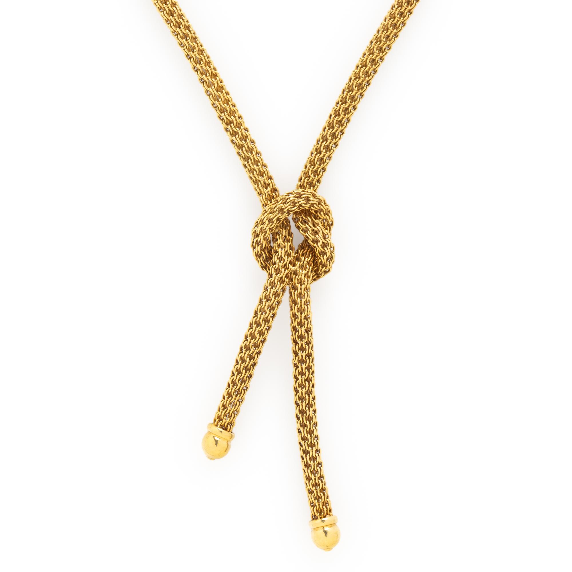 RICCARDO MASELLA, YELLOW GOLD KNOT NECKLACE