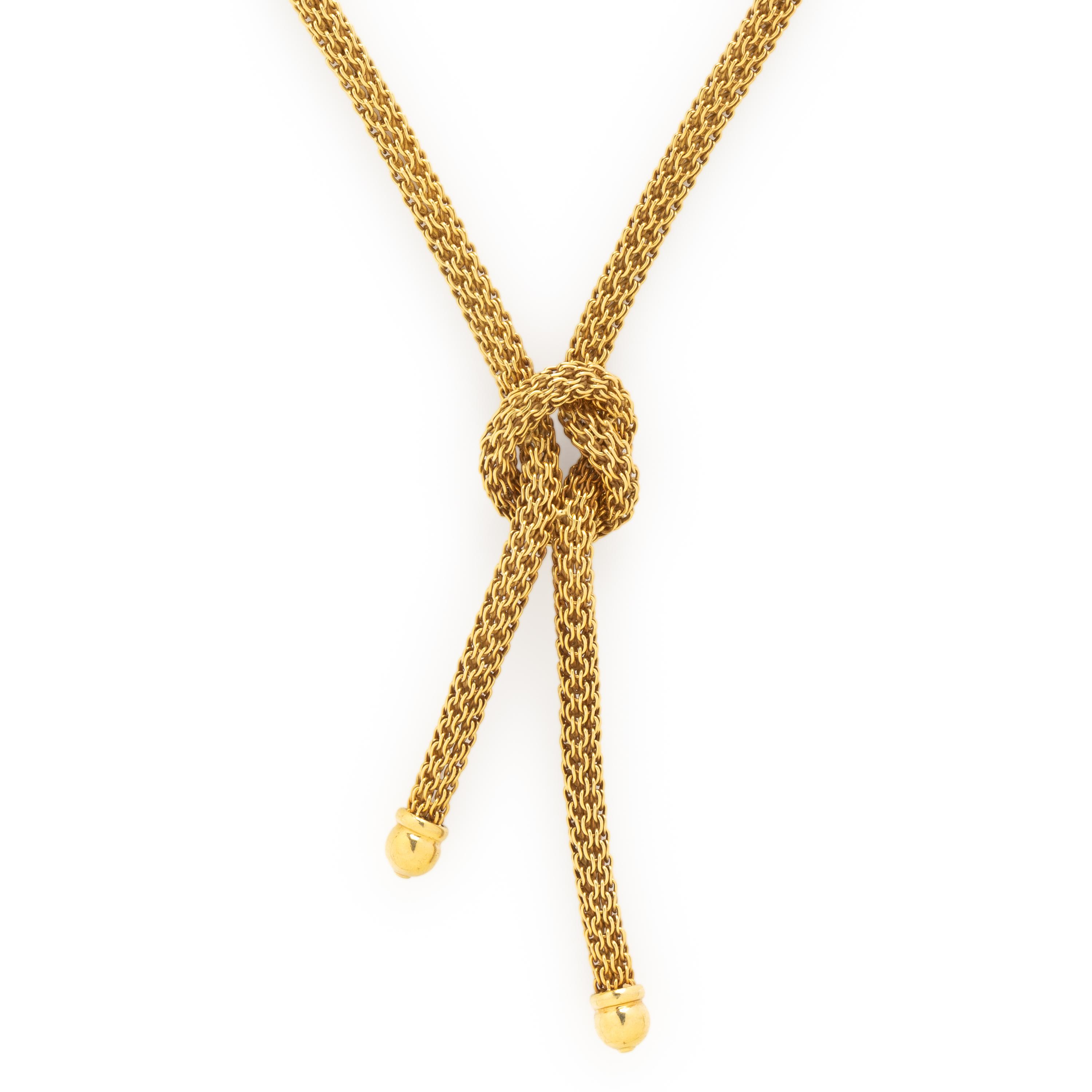 RICCARDO MASELLA, YELLOW GOLD KNOT NECKLACE