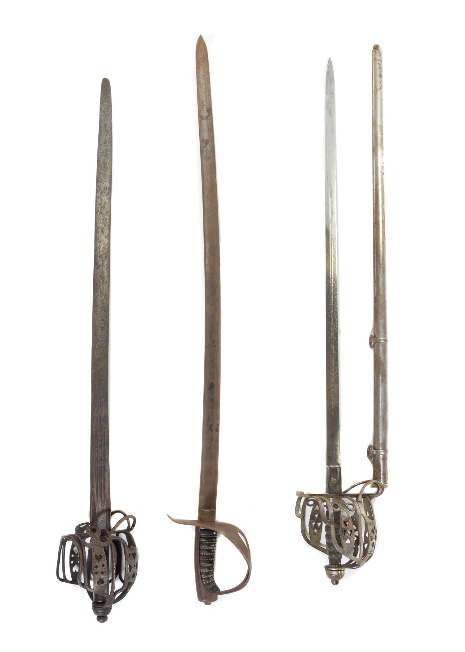 A Collection of Twelve Swords Length of longest 63 inches. — 18TH CENTURY AND LATER