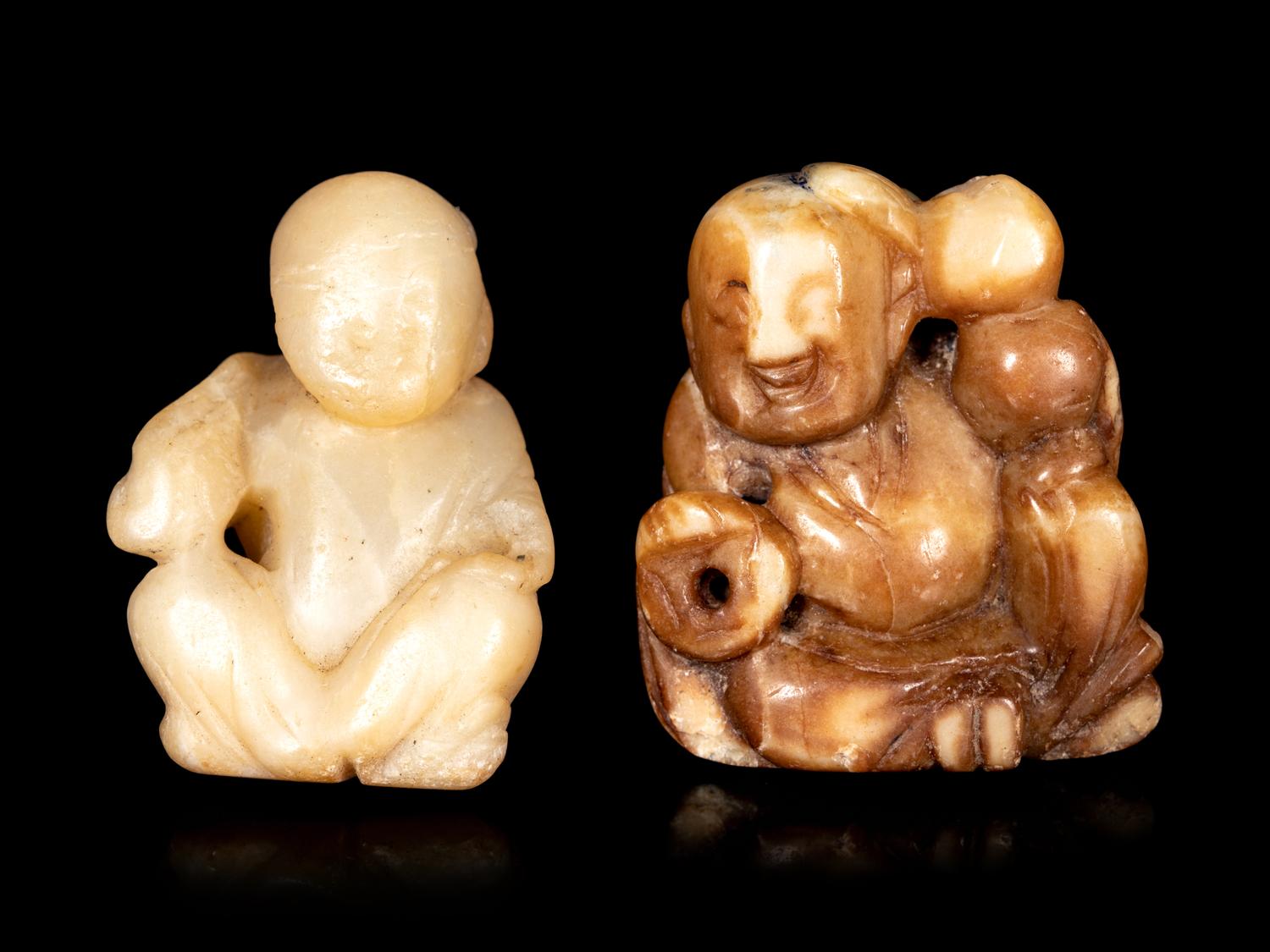 Four Chinese Hardstone Figures of Boys