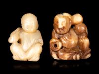 Four Chinese Hardstone Figures of Boys