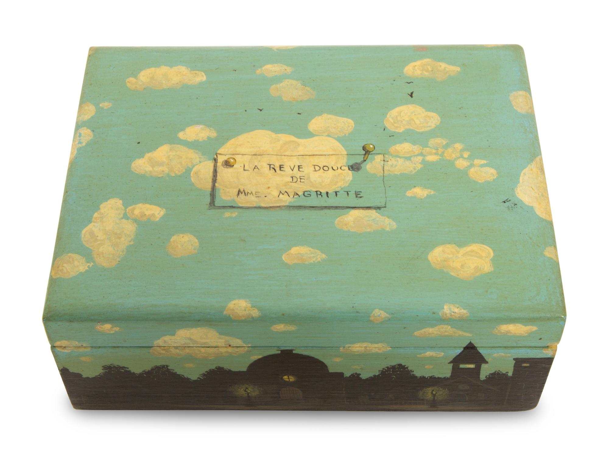 A Surrealist Painted Table Box