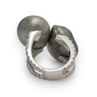 Yvel, Baroque Cultured Pearl, Diamond, and White Gold