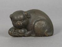 A Tiffany Studios Bronze Paperweight, Length 2 1/2 inches.
