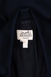 Hermès, Fitted Black Wool Dress