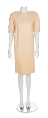 Oscar de la Renta Cream Day Dress, 1980s