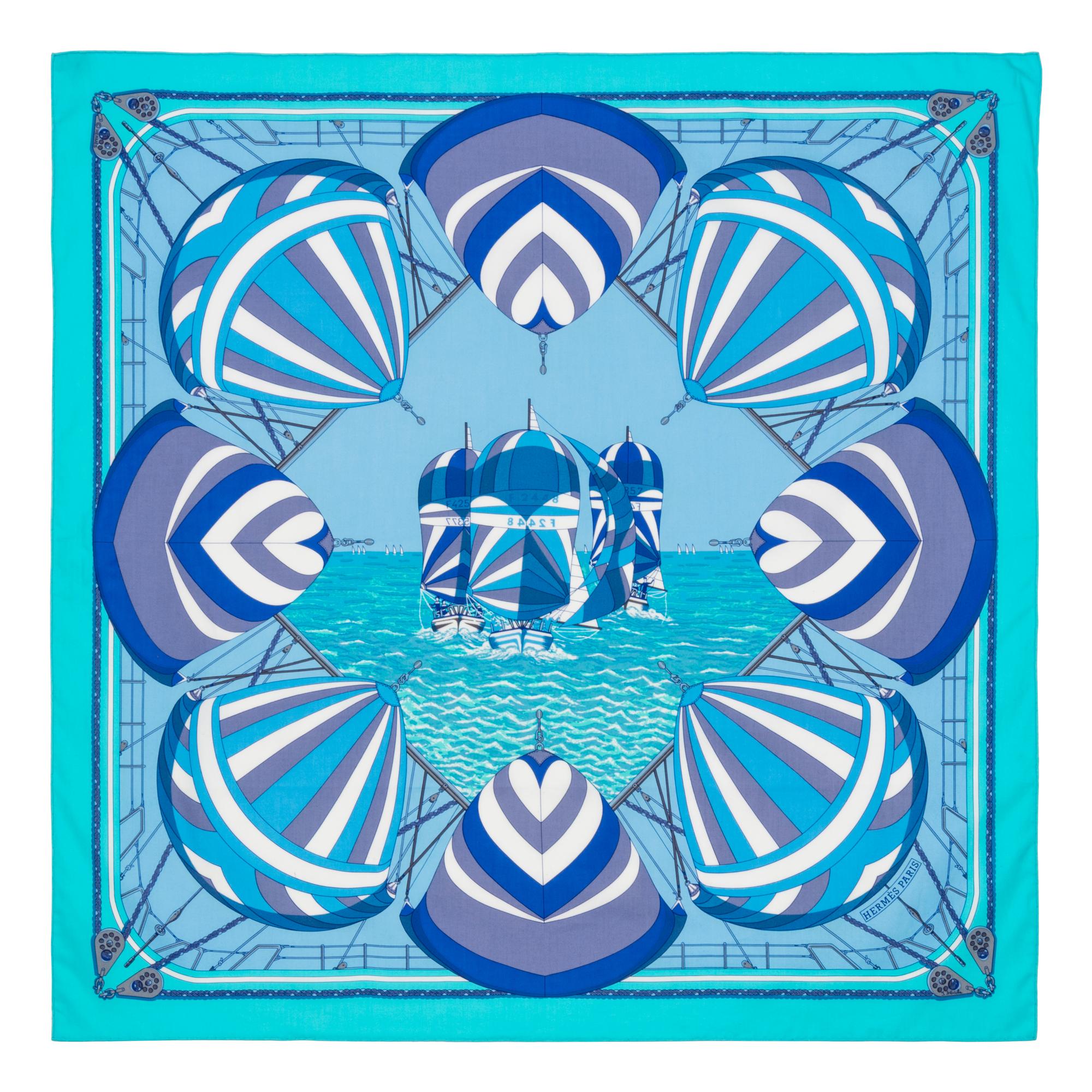Three Hermès 70cm Cotton Scarf, 1990-2000s