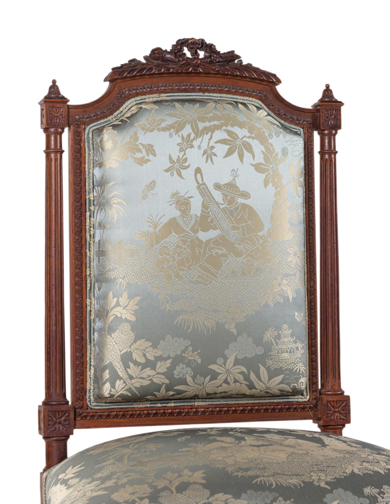 A Pair of Louis XVI Style Side Chairs