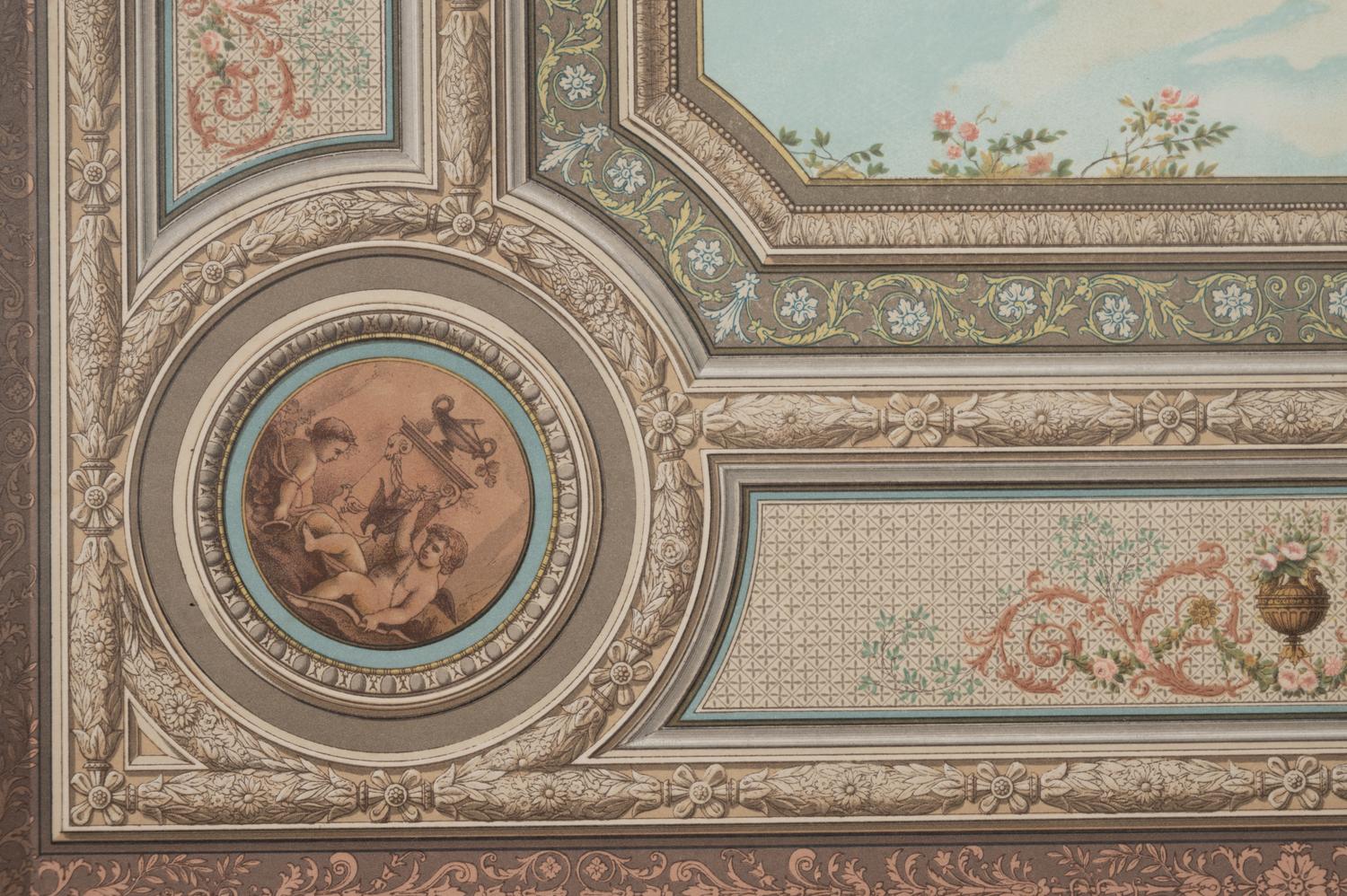 A Framed Set of French Architectural Engravings by César Daly (French, 1811-1894)