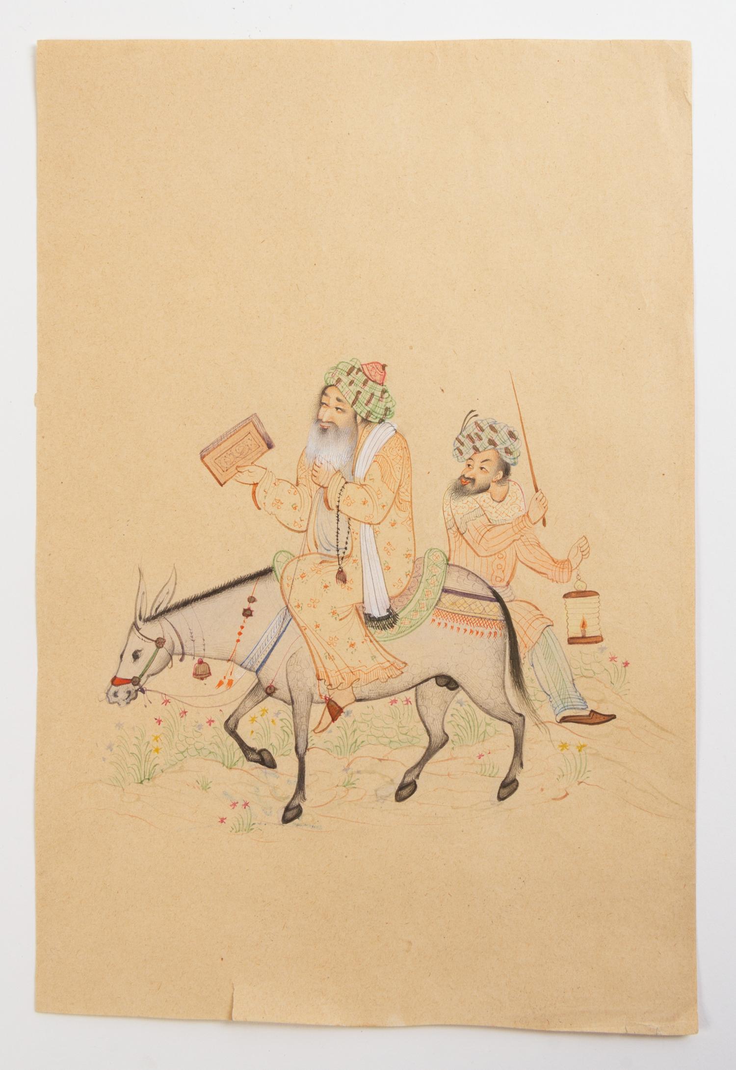 A Group of Persian Paintings on Paper various sizes.