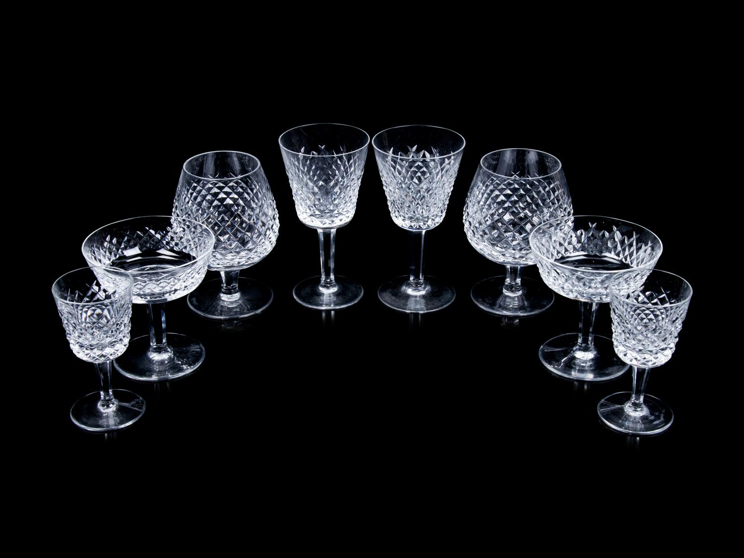 A Waterford Cut Glass Stemware Service