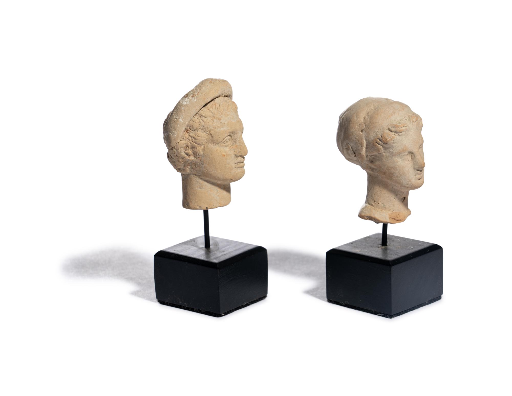 Two Hellenistic Terracotta Female Heads