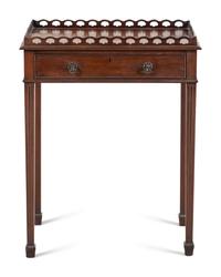 An English Mahogany Gallery Top Table