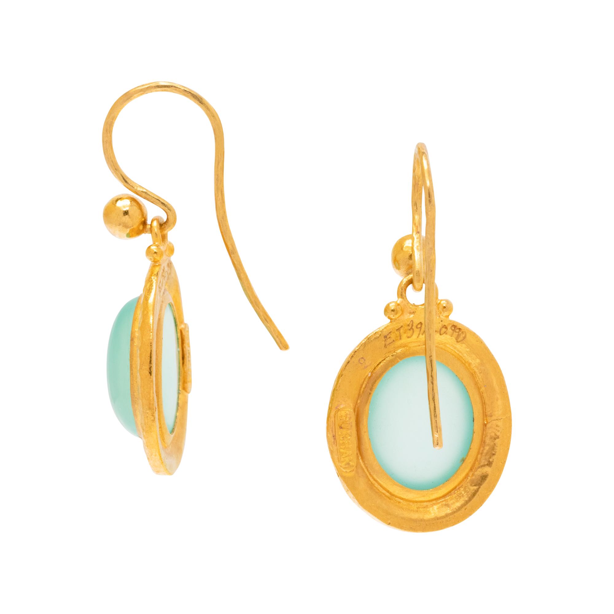 GURHAN, CHALCEDONY EARRINGS