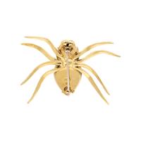 BORIS LEBEAU, YELLOW GOLD, DIAMOND AND EMERALD SPIDER BROOCH