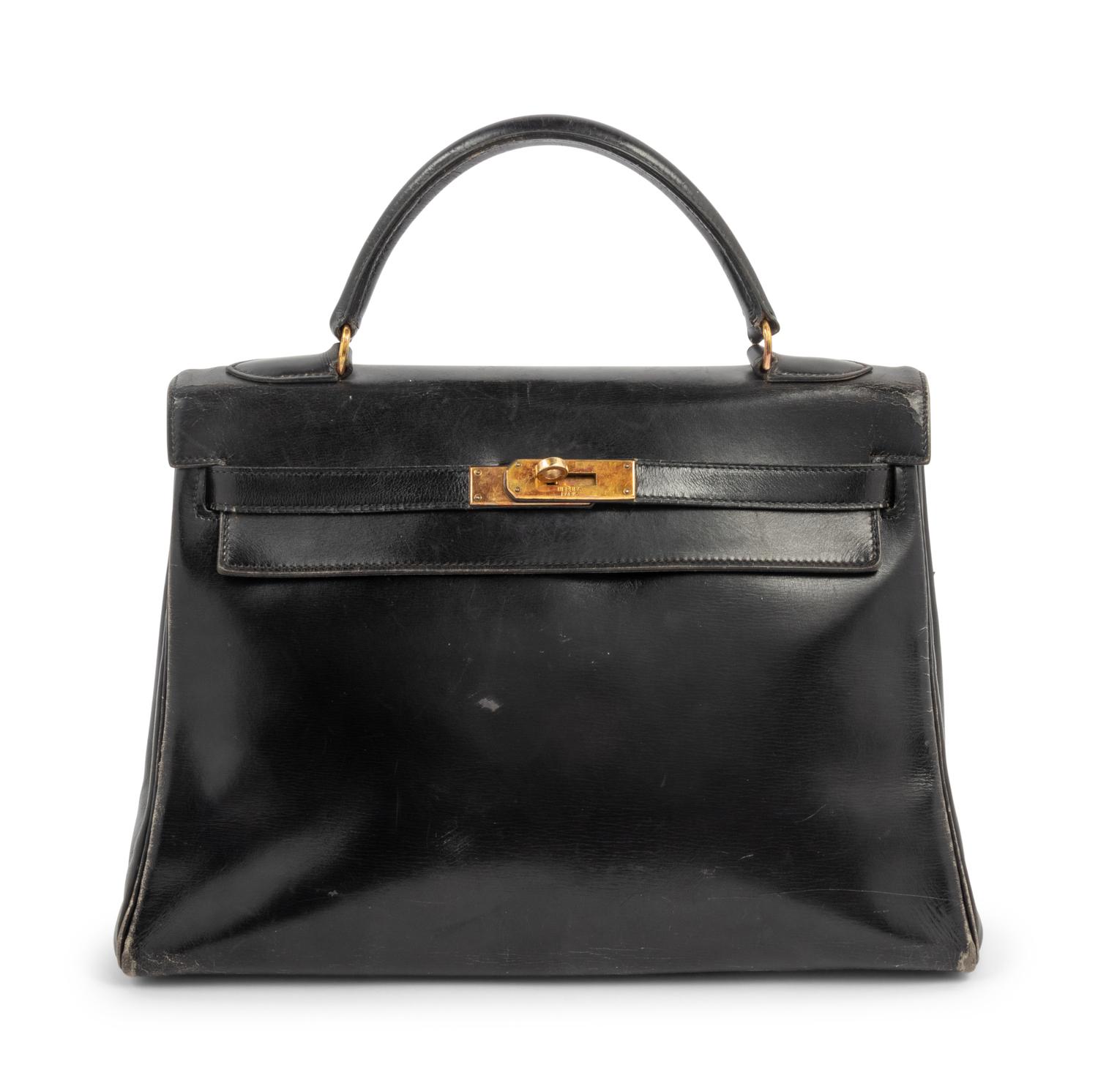 Hermès Black Leather Kelly Bag, 1970
