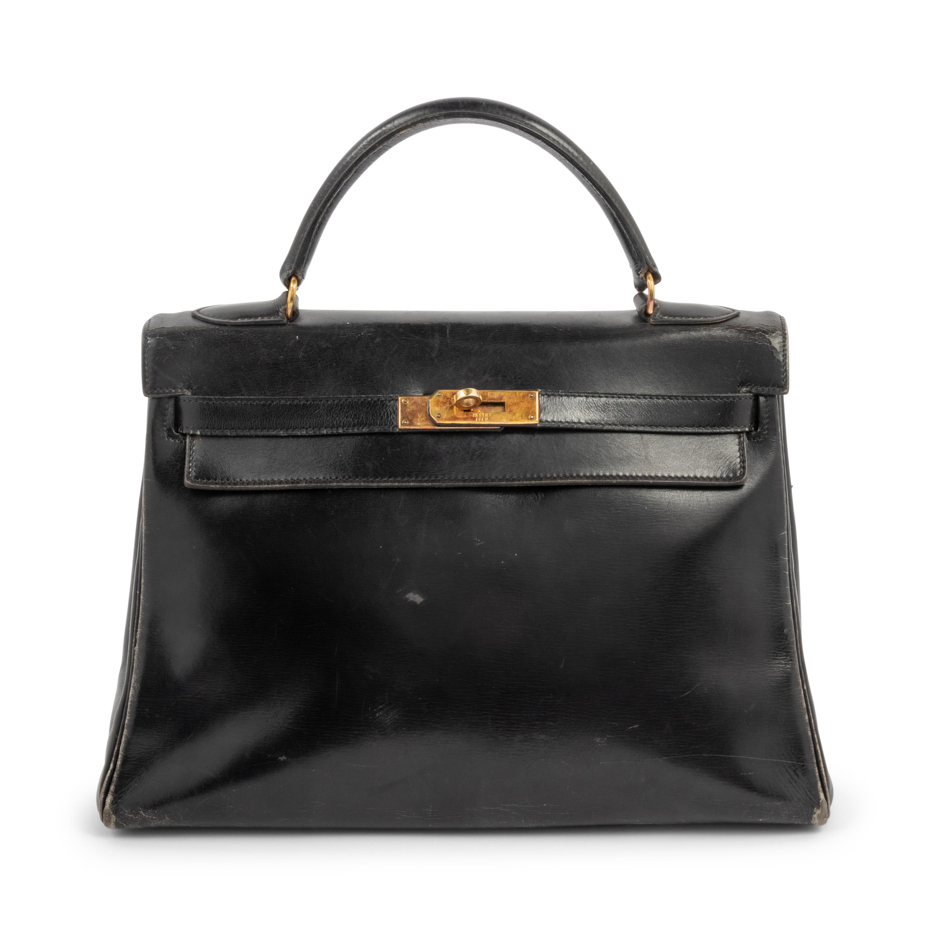 Hermès Black Leather Kelly Bag, 1970