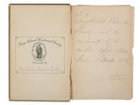 18th Century Americana [EARLE, Alice Morse (1851-1911), editor]. Diary of Anna Green Winslow . Boston and New York: Houghton Mifflin, 1894.