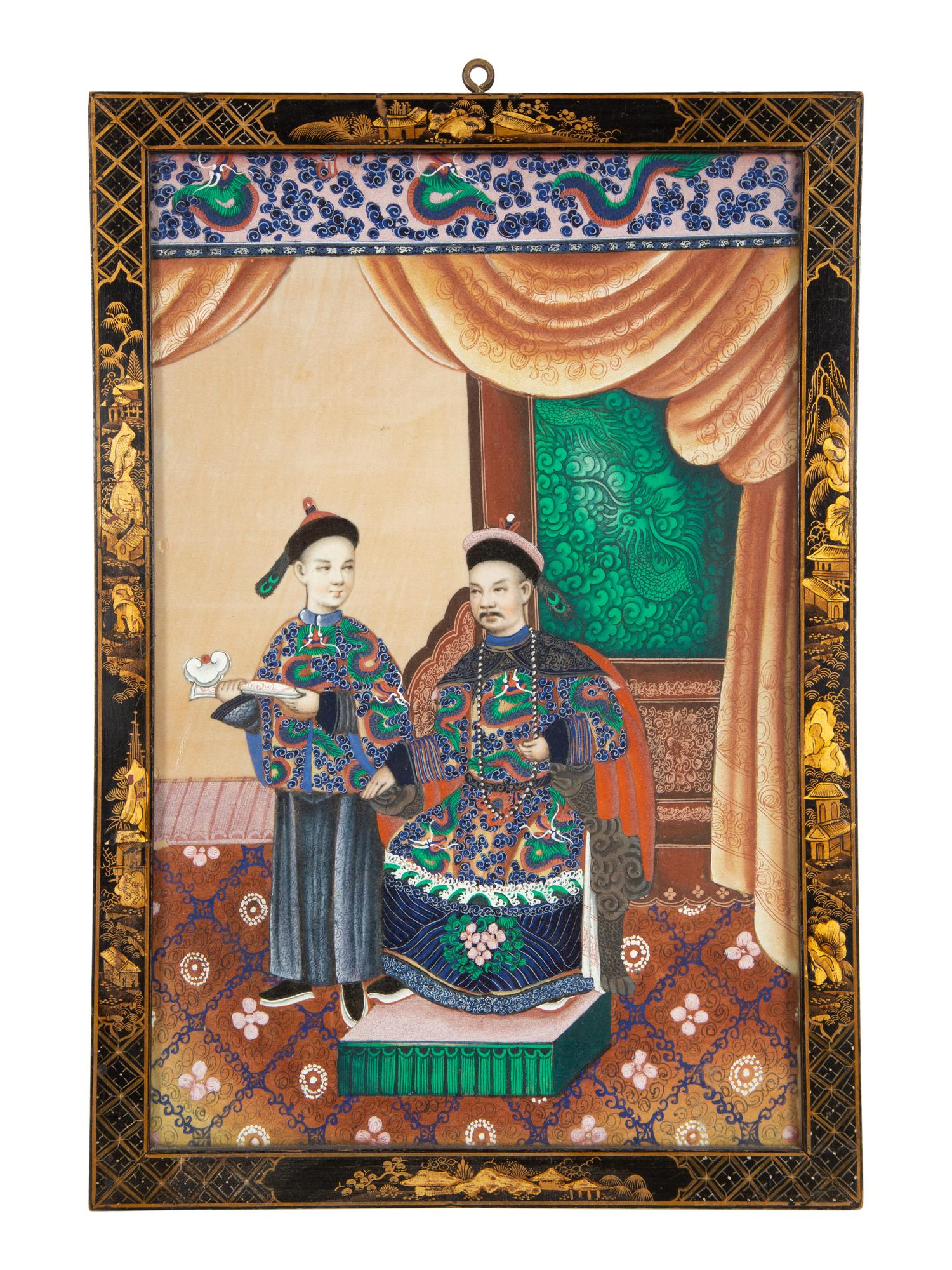 A Pair of Chinese Pith Paintings