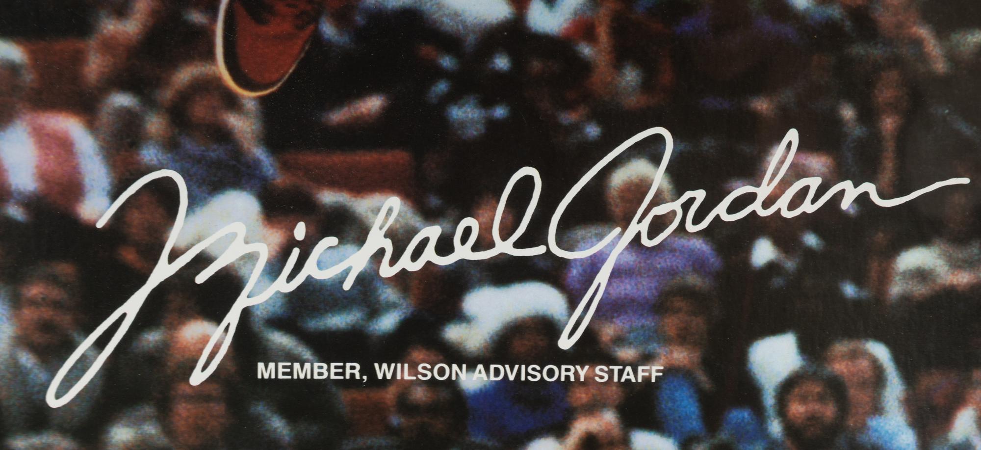 A Large Vintage Michael Jordan Wilson Sporting Goods Advertising Poster / Display,