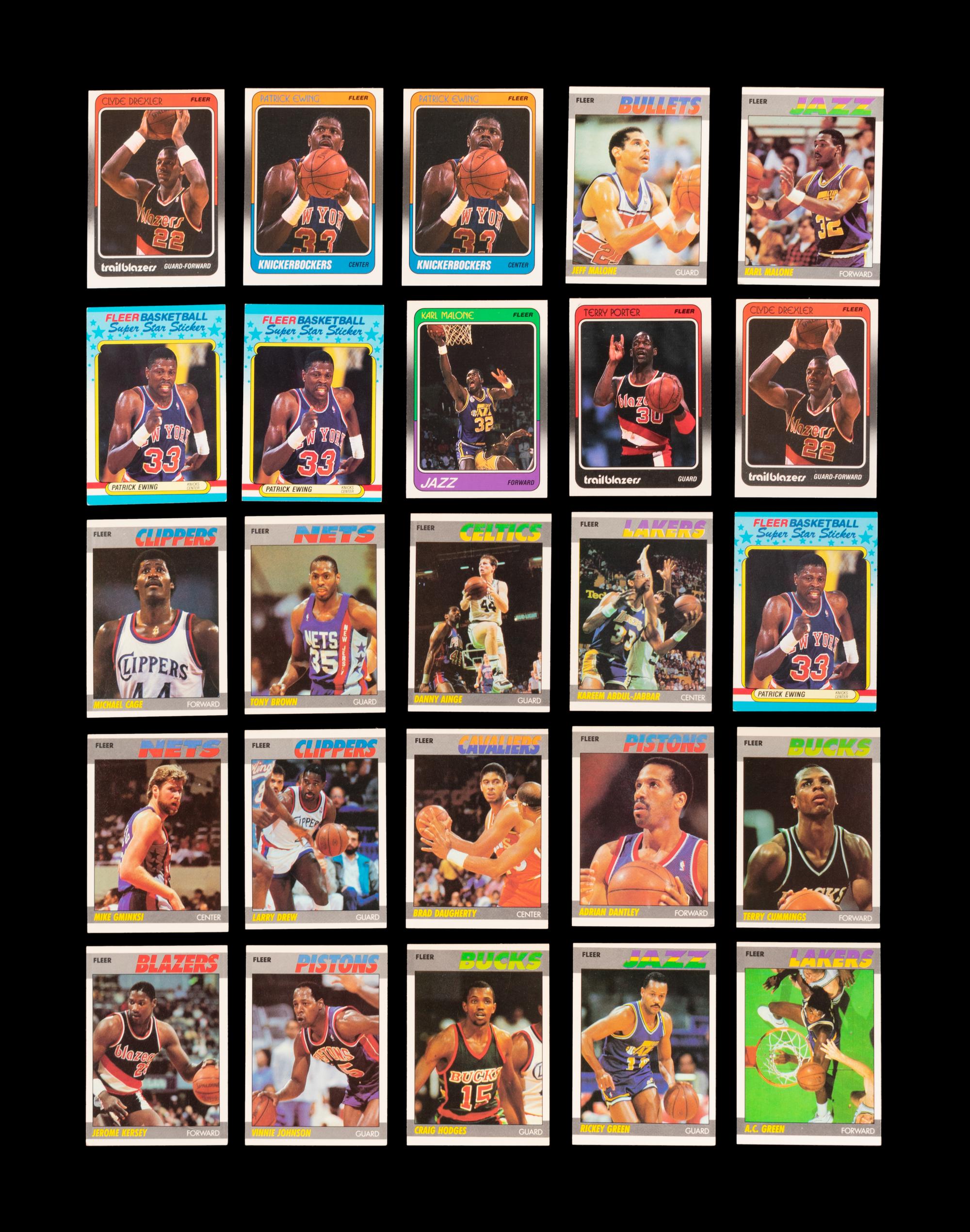 A Group of 95 1980s and 1990s Basketball Cards and Stickers Including Multiple Stars, Rookies and Michael Jordan Issues,