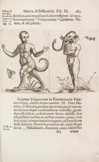 LICETUS, FORTUNIS. De monstrorum natura... Padua, 1634. First illustrated ed. of a work on "monsters" or physical deformities.