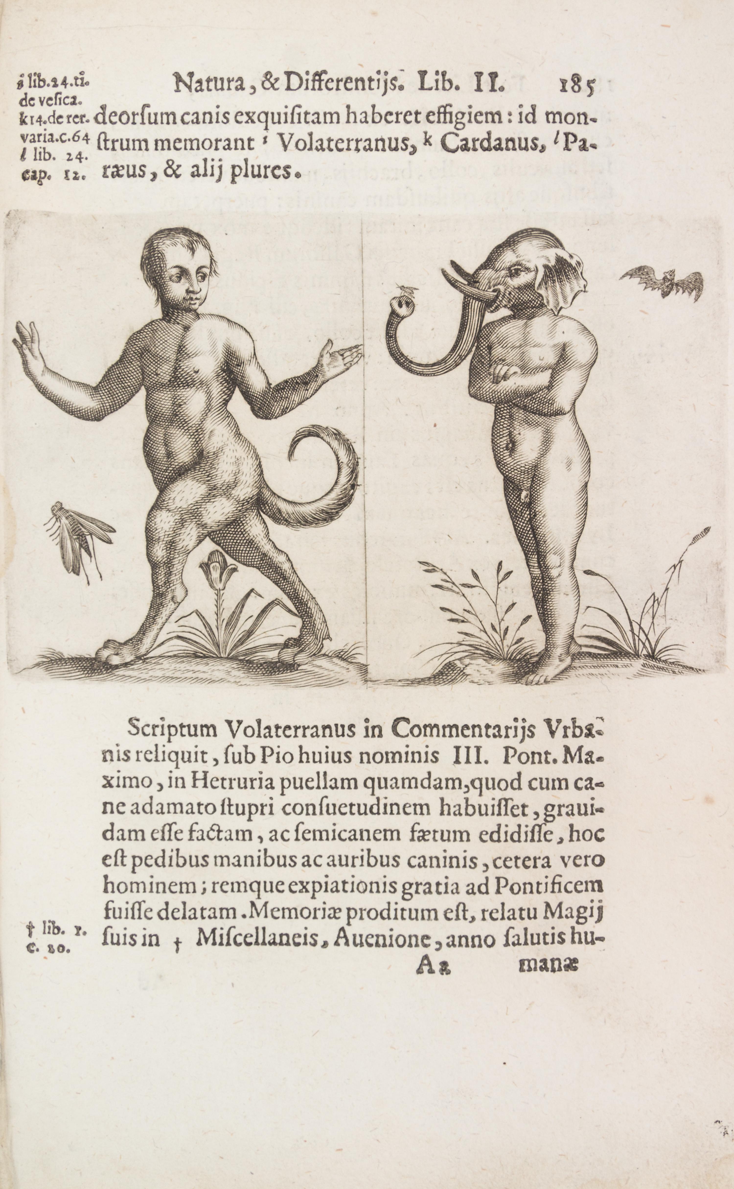 LICETUS, FORTUNIS. De monstrorum natura... Padua, 1634. First illustrated ed. of a work on "monsters" or physical deformities.