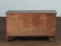 A Country Red and Grain Painted Poplar Blanket Chest