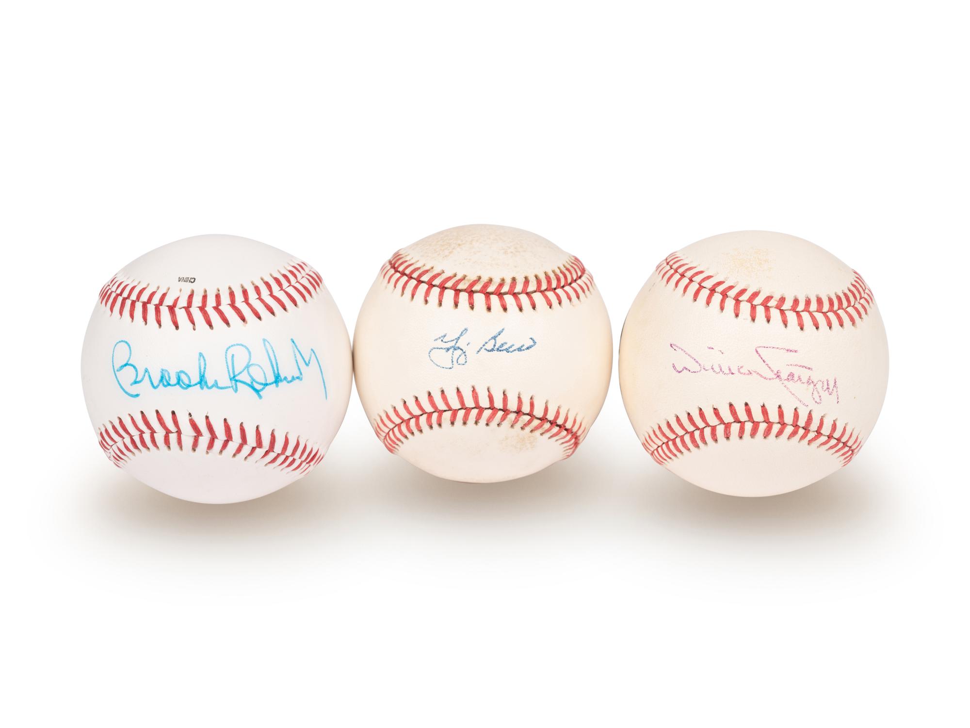 A Group of 12 Hall of Fame Signed Autograph Baseballs (Beckett Authentication Services BAS Certified),