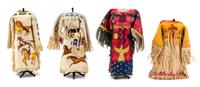 Four Native American Dresses Length of longest 4 3/4 inches. — Tu Moonwalker, White Mountain Apache