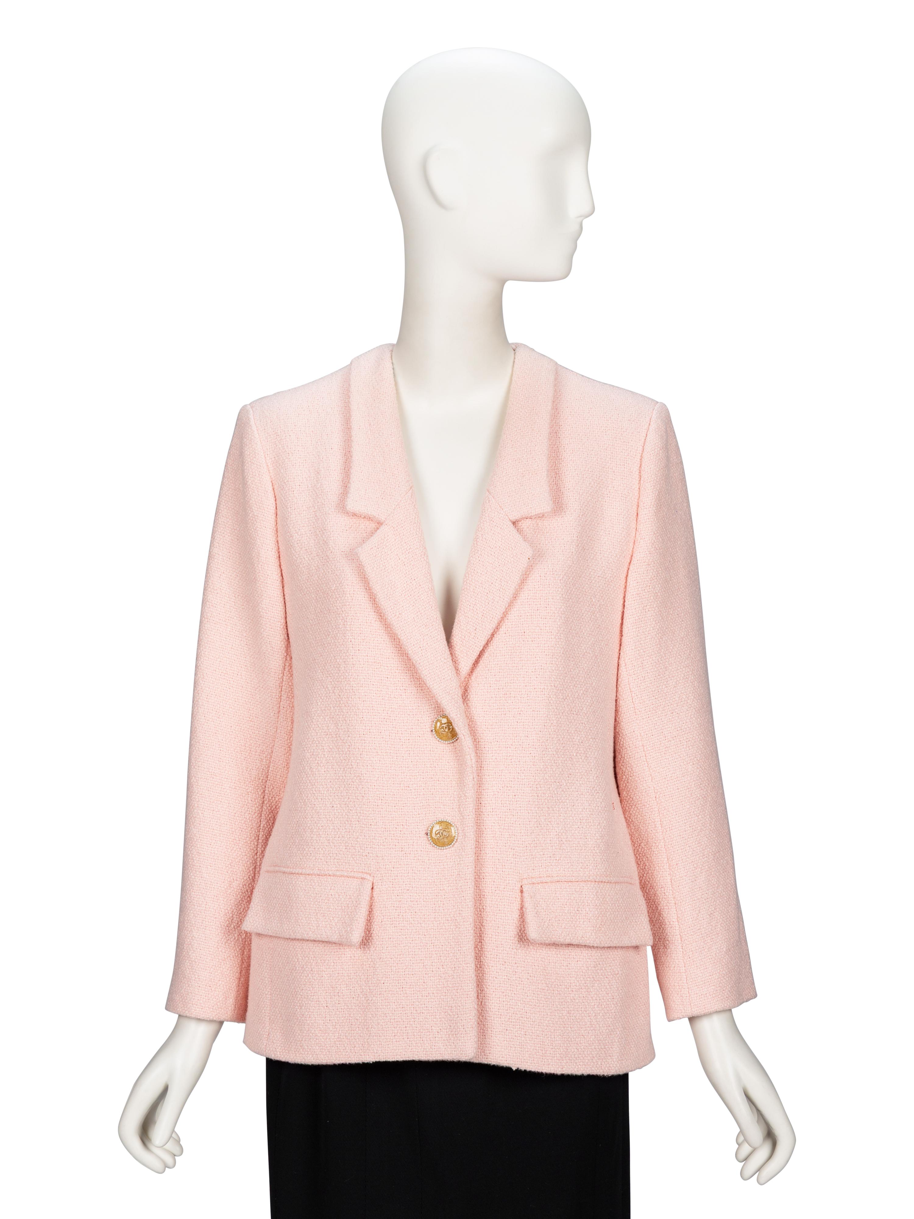 Chanel, Pink Cotton Tweed Jacket
