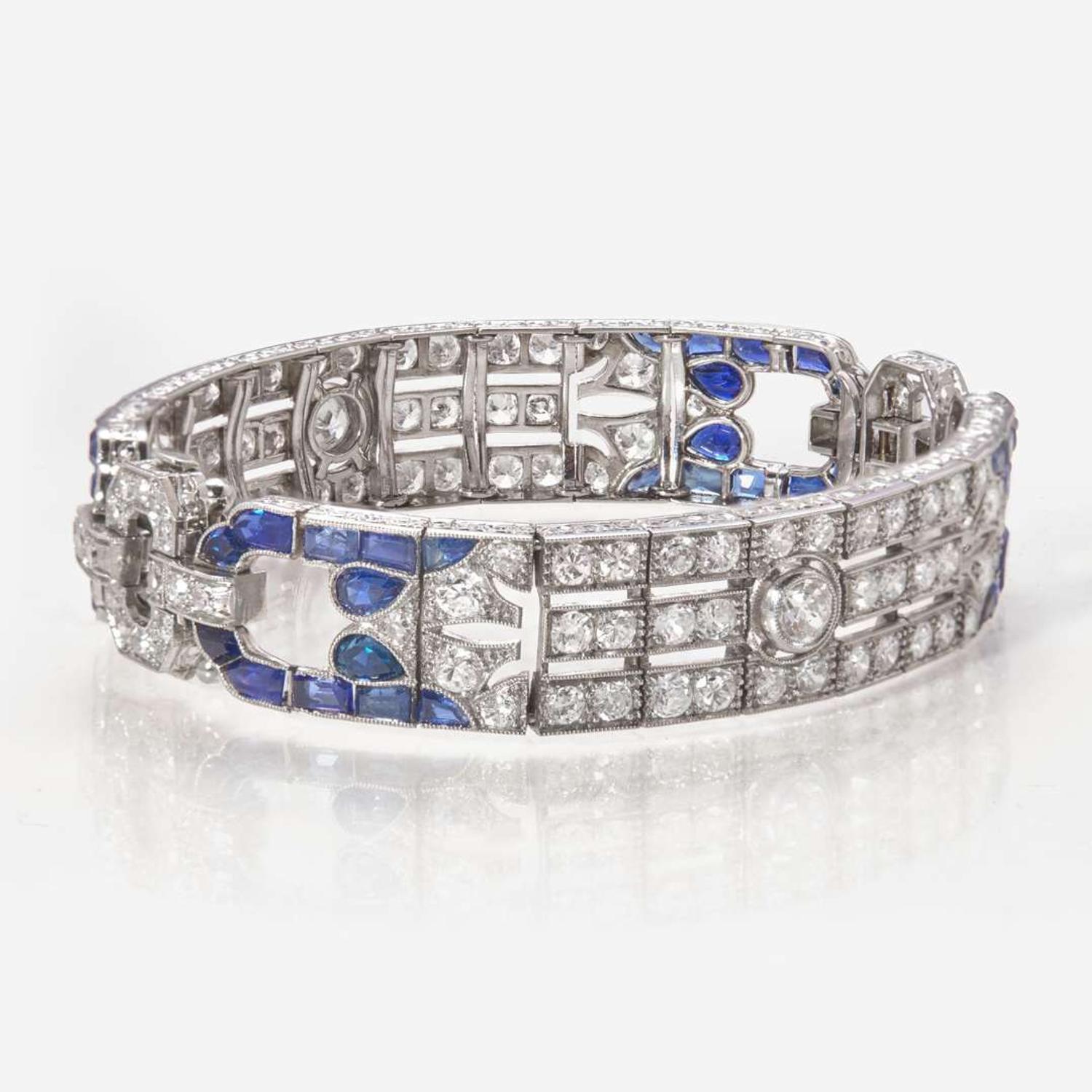 An Art Deco Sapphire and Diamond Bracelet