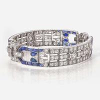 An Art Deco Sapphire and Diamond Bracelet