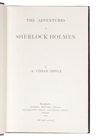 DOYLE, Arthur Conan, Sir (1859-1930). The Adventures of Sherlock Holmes . London: George Newnes, 1892.