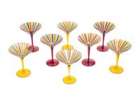 A Set of Eight Cenedese Martini Glasses