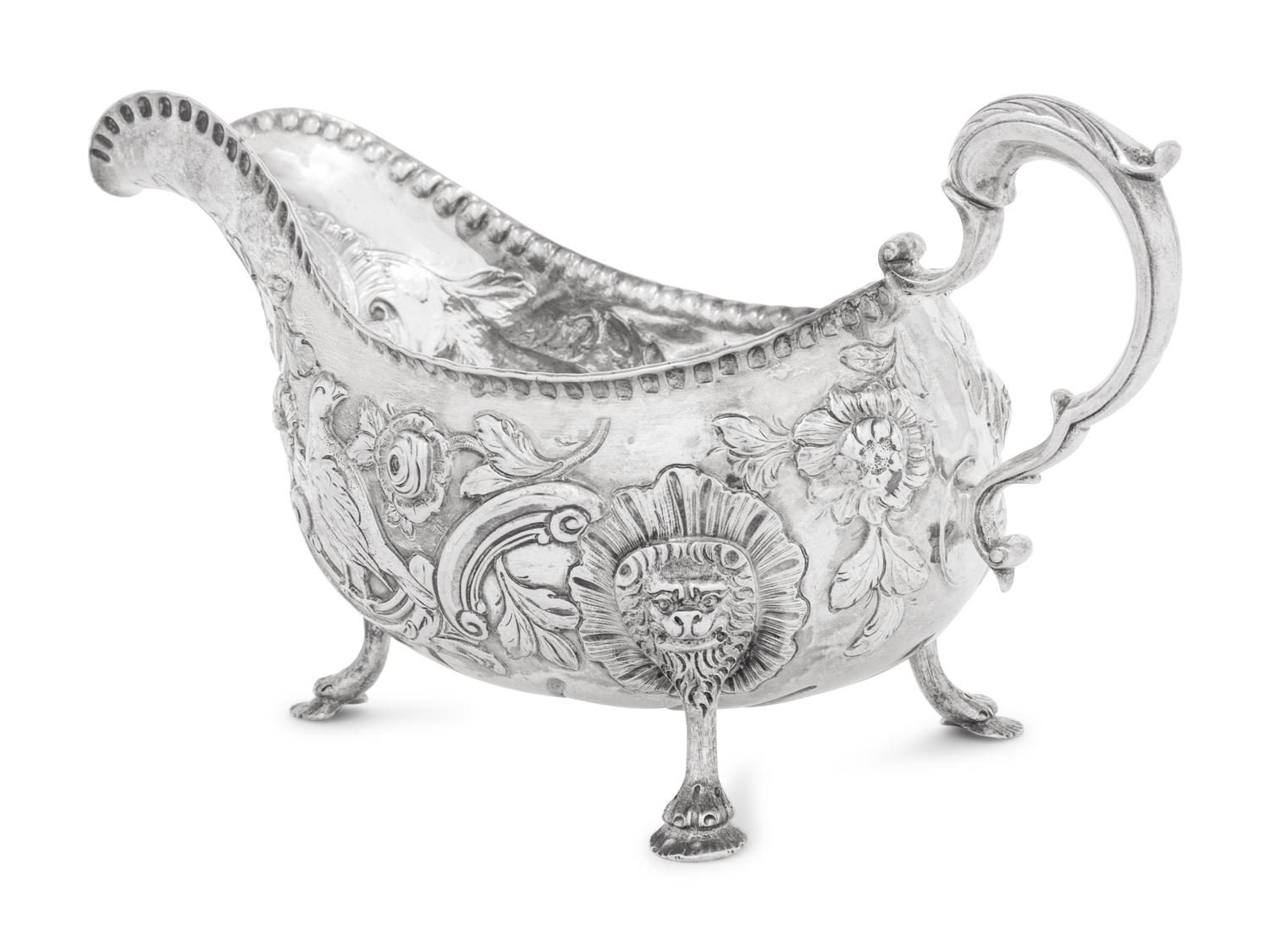An Irish Georgian Silver Sauce Boat