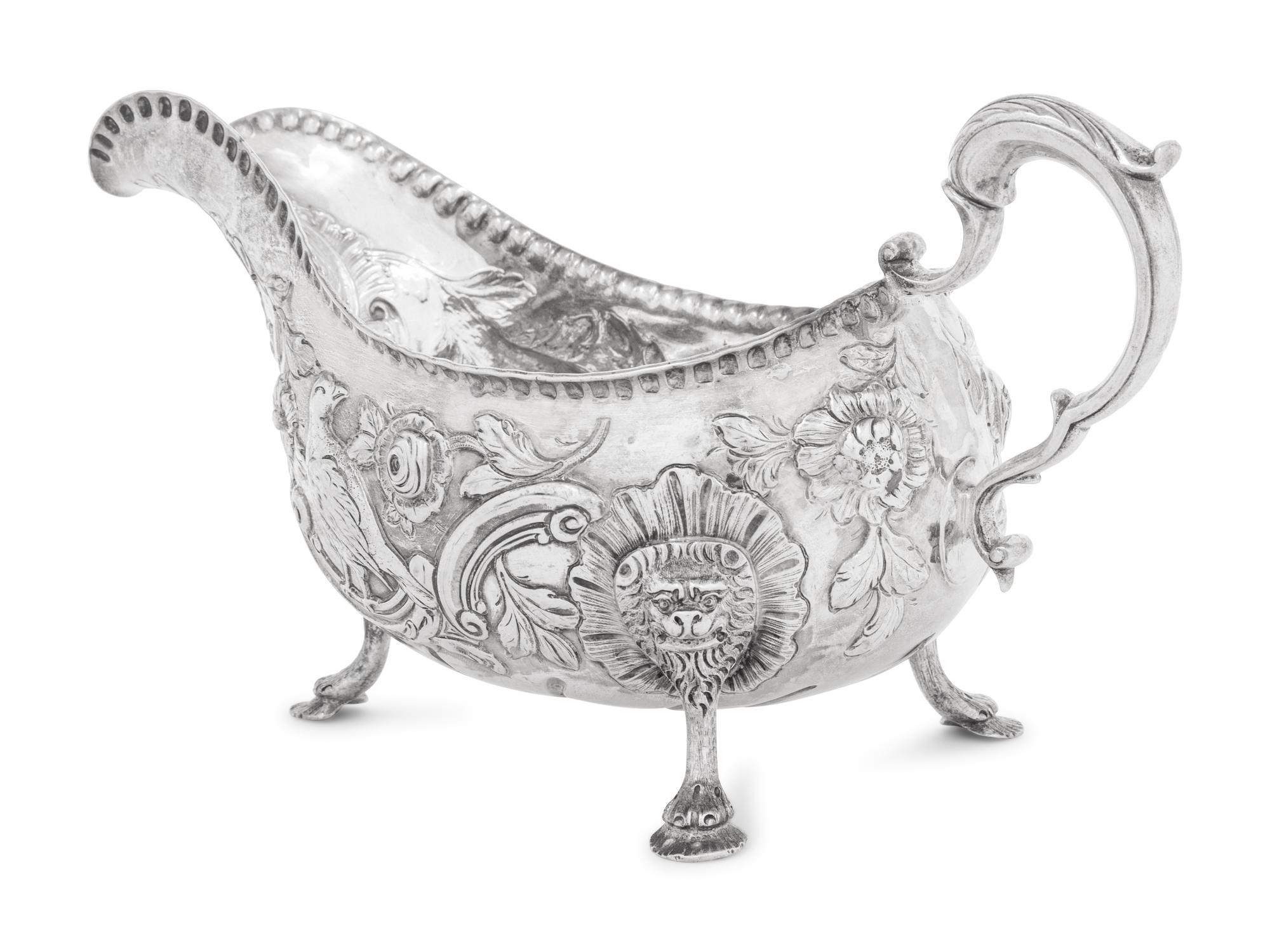 An Irish Georgian Silver Sauce Boat