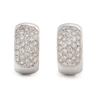 WHITE GOLD AND DIAMOND HUGGIE EARRINGS