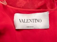 VALENTINO, HOT PINK RUFFLED GOWN