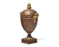 A Wedgwood Parcel-Gilt Brown Jasperware Covered Urn